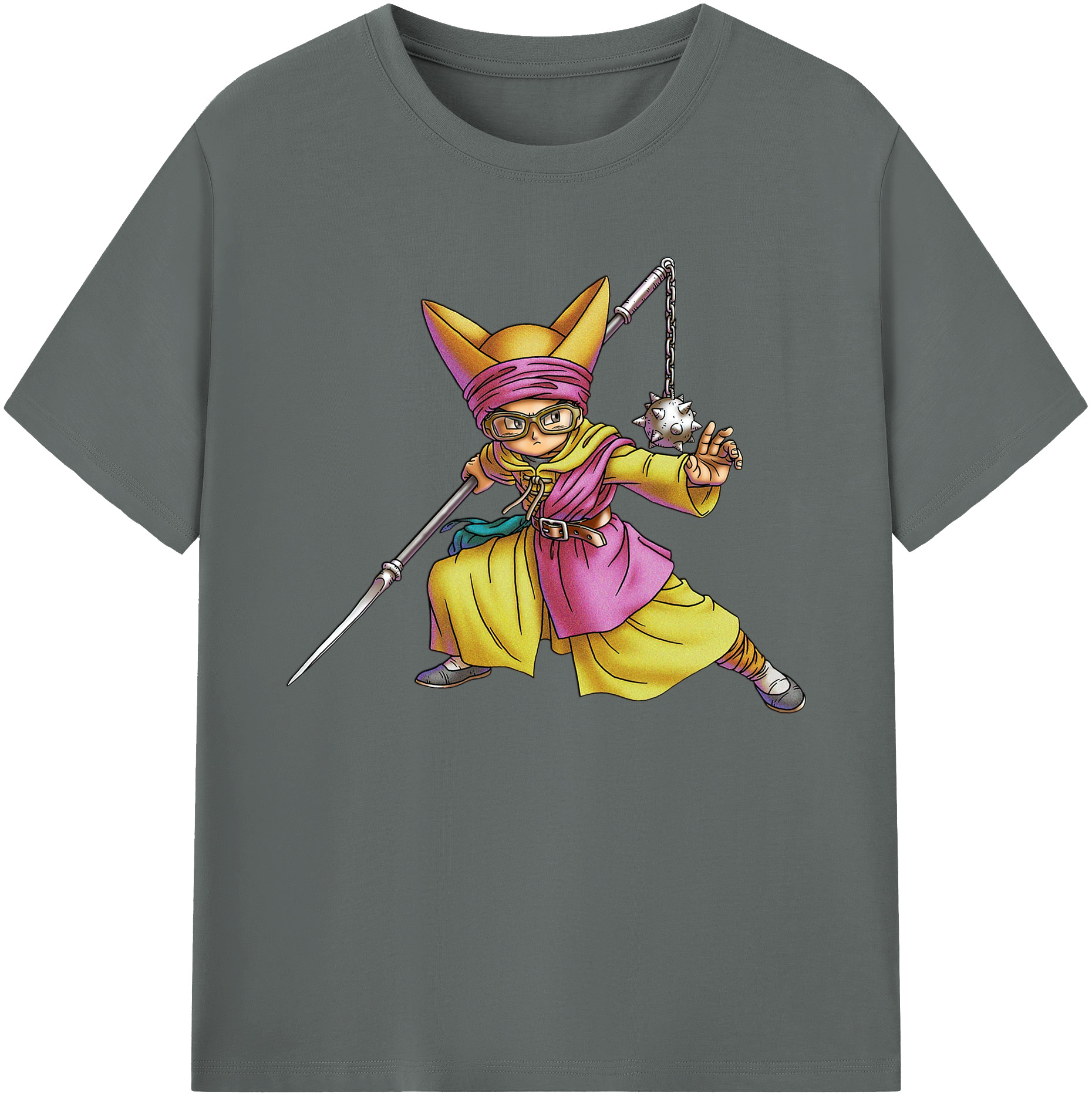 （画像用） ドラゴンクエスト Doragon Kuesuto Dragon Quest 綿100％ メンズ半袖Tシャツ｜肌触りやわらか＆通気性